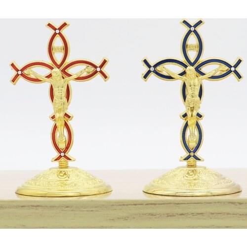 HeyMamba Church Relics Crucifix Jesus Christ On The Stand Cross Wall Crucifix Antique Home Chapel Decoration Wall Crosses