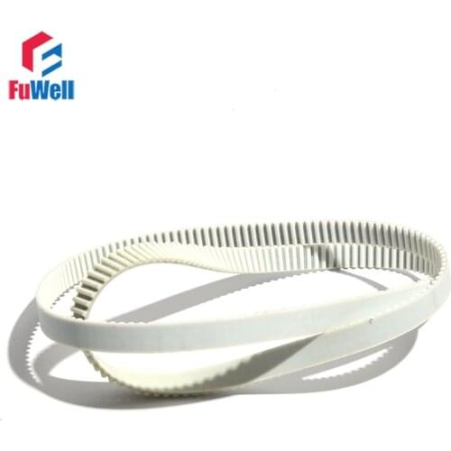 HTD5M 1430/1435/1440/1450/1480mm PU Timing Belt White Polyurethane Transmission Belt 15/20/25/30mm Width Closed Loop Gear Belt