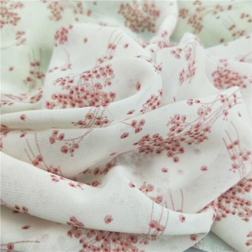 Chiffon DIY Sewing Fabric Bouquet Shirt Home Decoration Dress Printed Breathable Fabric