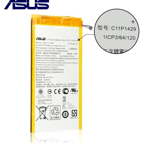 ASUS Original Replacement Phone Battery C11P1429 3450mAh for Asus ZenPad C 7.0 C7.0 Z170MG Z710CG Z710C P01Z P01Y Z170C + Tools