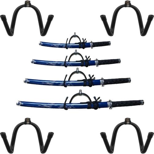 Sword Display Rack Sword Wall Mount Sword Wall Rack Sword Holder Stand - 4/PK