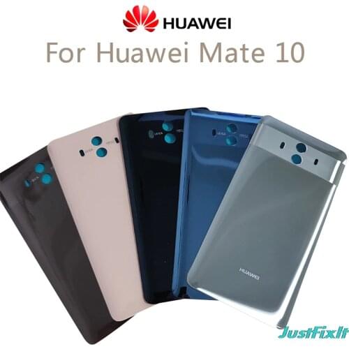 Original For Huawei Mate 10 Back Glass Battery Cover Rear Housing Door Case Mate10 Back Battery Cover Replacement