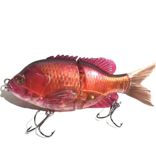 10pcs 2 Segment Swimbait Glide Bait Multi Jointed Bluegill Fish15cm 58.3g Pike Muskie Walleye Bass Brush Tail Big Crankbait Fish