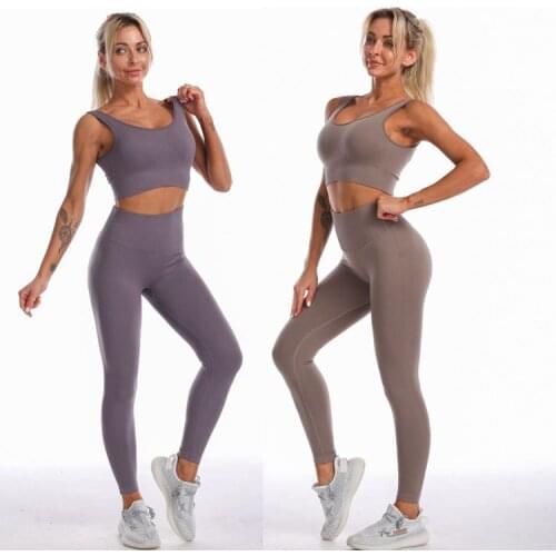 2/3 Pcs Seamless Fitness Yoga Set Workout Clothes Athletic Wear Sports Gym Legging Bra Crop Top Long Sleeve Yoga Suit