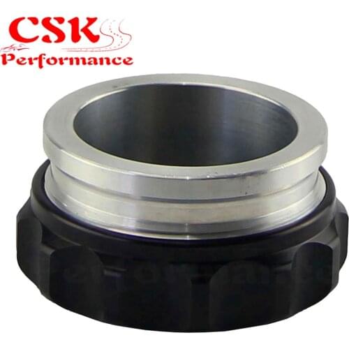 2" 50.8mm Aluminium Weld On Filler Neck And Cap Oil, Fuel, Water Tank 1Pcs silver / Black