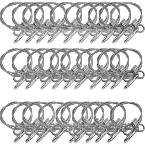 30pcs/lot 5mm stage light safety cable safety rope loading weight 40kg for beam moving head light 85cm Steel Wire