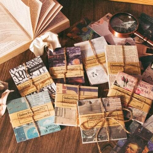 50Pcs/Lot Art Museum Fragment Series Material Paper Junk Journal Planner Scrapbooking Vintage Decorative DIY Craft Paper