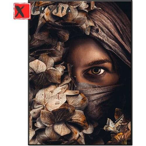 5D round square diamond flower embroidery Diy African woman full sets diamond painting mosaic pictures rhinestones icon decor