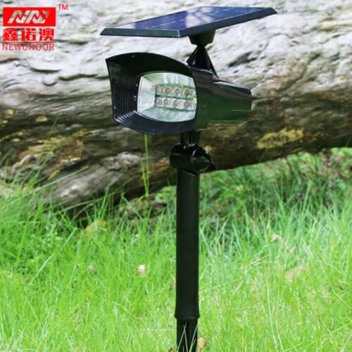 8LED Outdoor Led Solar lawn Spotlights IP65 Light Control Inserting Floor Garden Security Solar Lamp Adjustable Wall light