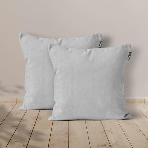 Goccıa Velvet Texture Pillow decorate Case 2'li Light Gray