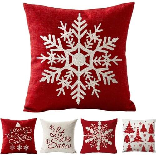 Merry Christmas Snowflake Tree Print Throw Pillow Cover Case Sofa Bed Car Home Holiday Decor can be a nice decoration for home