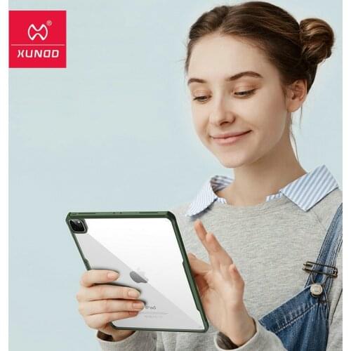 XUNDD For 2020 Ipad Pro 11 12.9 Case Transparent Protective Tablet Cover With Airbag Bumper Kids Safe Light Charge Apple pencil
