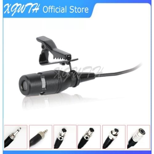 Hypercardioid Tie Clip Lavalier Lapel Microphone Cardioid Condenser Mic for Sennheiser Shure AKG Audio-Technica Wireless System