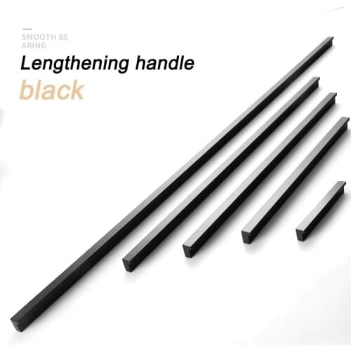 JD Door Long 600mm Black Handle Modern Minimalist Kitchen Cabinet Drawer Aluminum Handles Wardrobe Bathroom Knob Nordic 226