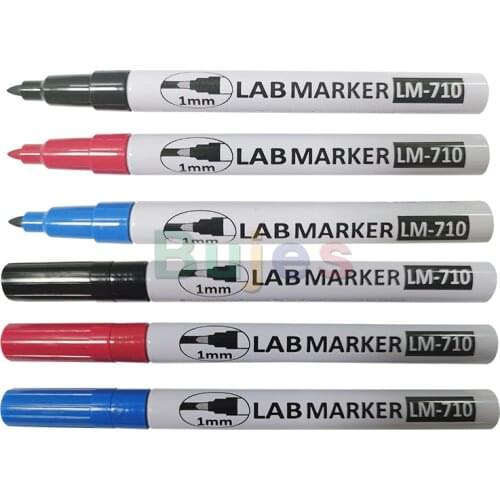 LAB marker Lm-710 series 1 mm / 0.5 mm alcohol and low temperature resistant marking pen for biological experiment oil pen