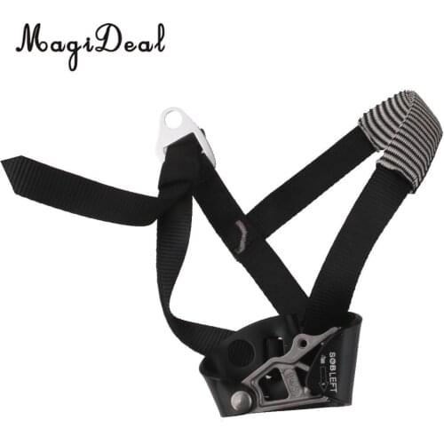 MagiDeal Safety Rock Climbing Caving Ascenders Equipment Gold Fits Rignt /Left Foot for Camping Rescue Mountaineering Gear