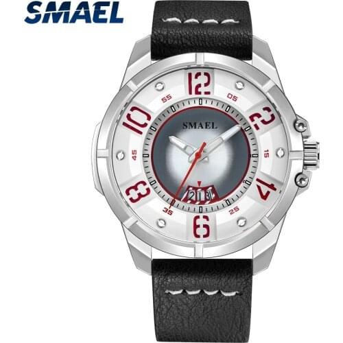SMAEL Creative Quartz Watch Mens Fashion Casual, Waterproof, Luminous Hands, Automatic Calendar Update, Drop Resistance