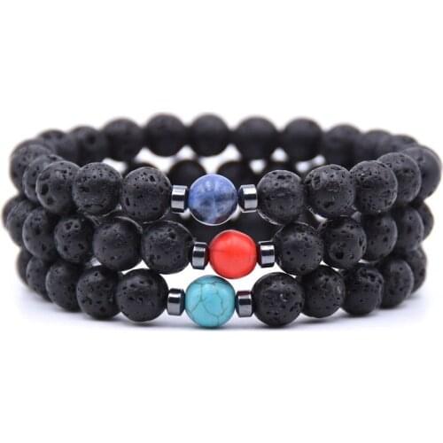 Mens Bracelet Tiger Eye Bracelet Polished Natural Healing Power Stone Bead Bracelet Elastic Pulsera Ladies Jewelry