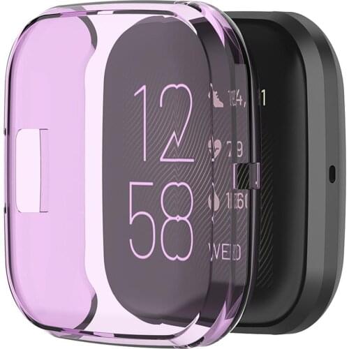 Soft Tpu Case For Fitbit Versa 2 Versa Lite Waterproof Watch Shell Screen Protector For Fitbit Versa Full Coverage Protection