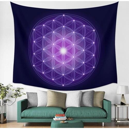 Flower Of Life Wall Tapestry Beach Towel Cover Picnic Yoga Mat Home Decoration