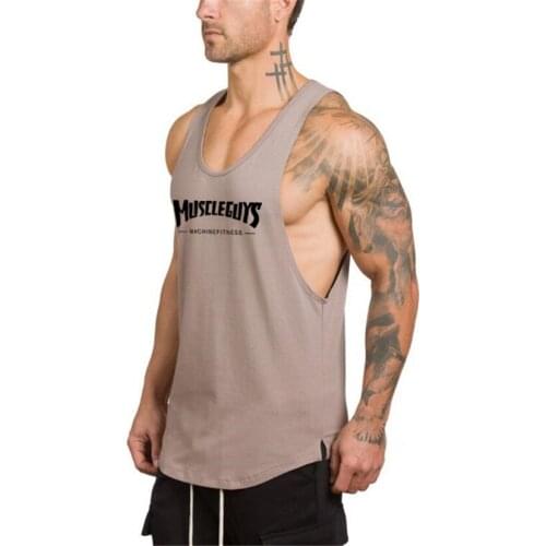 Workout New Fashion Brand Gym Clothing Bodybuilding Mens Tank Top Vest Musculation Fitness Singlets Sleeveless Sport Shirt