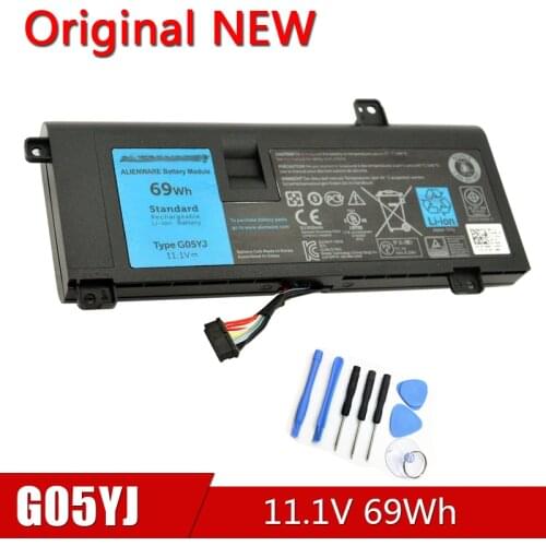 G05YJ NEW Original GO5YJ Laptop Battery For Dell Alienware 14 A14 M14X R3 R4 P39G ALW14D 5528 1528 5728 11.1V 69Wh Y3PN0 8X70T