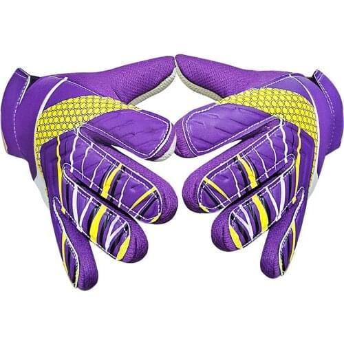 Goalkeeper Gloves Kids & Youth Football Gloves with Embossed Anti-Slip Latex Palm Soft PU Hand Back Goalkeeper Gloves Children