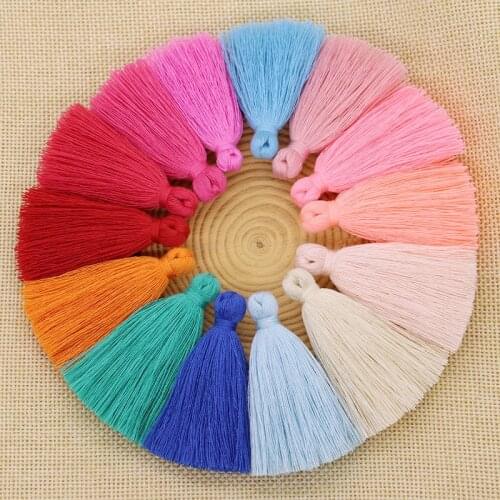 12pcs 5cm Polyester Cotton Tassel Fringe Pendants DIY Crafts Earrings Jewelry Garment Bag Home Textiles Fringe trim Components