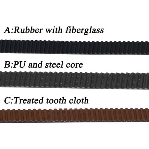 10M 6mm PU with Steel Core/ Rubber fiberglass timing belt GT2 Belt Black Color 2GT open timing Belt 6mm Width 10M for 3d printer