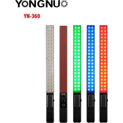 Yongnuo YN360 Handheld Ice Stick LED Video Light built-in battery 3200k to 5500k RGB colorful controlled by Phone App