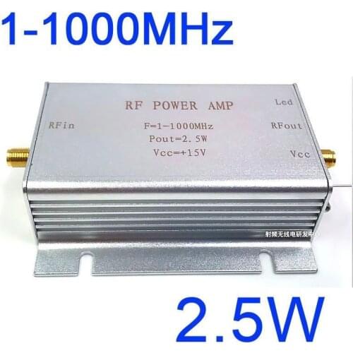1M-1000MHZ 2.5W HF VHF UHF FM transmitter Broadband RF power Amplifier For Ham Radio Walkie talkie Short wave remote control