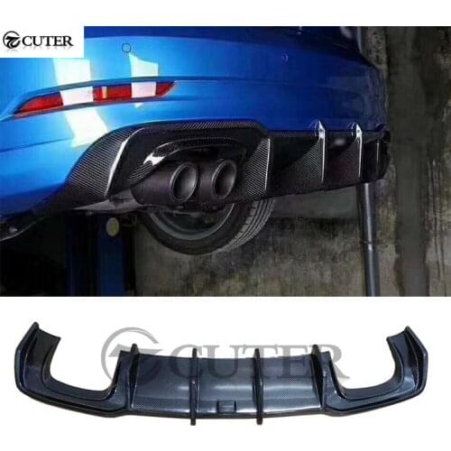 A3 S3 Carbon Fiber Rear Bumper Lip Diffuser Back Bumper Spoiler for Audi A3-Sline S3 Sedan 17 18 19(not fit standard Bumper)