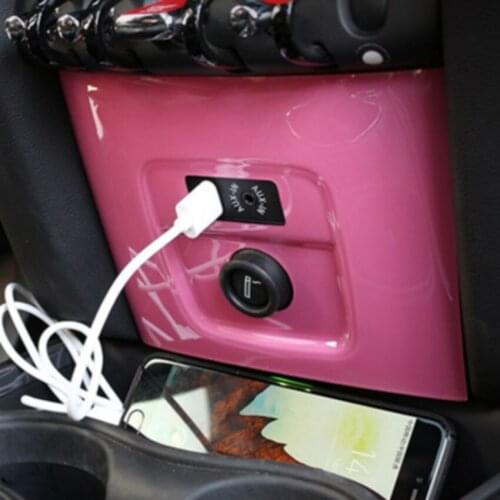 For BMW MINI Countryman F60 Car Styling Stickers Interior Trim Special USB Panel Trim Panel Stick Cigarette Lighter Trim Frame