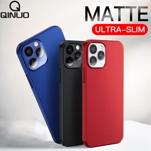 Ultra Thin Matte Hard Shockproof Phone Case For iPhone 11 12 Pro Max XS XR X 6 6S 7 8 Plus SE 2020 SE2 Simple Slim Plastic Cover