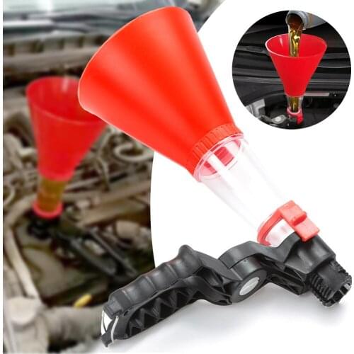 Universal Car Engine Oil Funnel Adjustable Gasoline Special Funnel Filling Equipment Kit with Filter