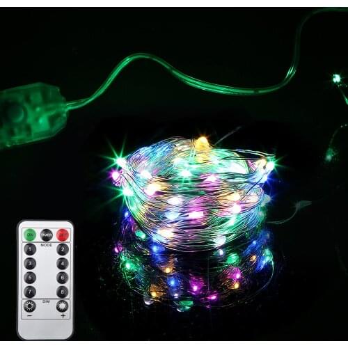 USB LED String lights 5M 10M Copper Silver Wire Waterproof Holiday lighting for Fairy Christmas Wedding Party Decoration