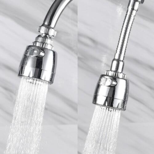 Rotatable Innovative Kitchen Faucet ABS Stainless Steel Splash-Proof Universal Tap Shower Water Rotatable Filter Sprayer Nozzle