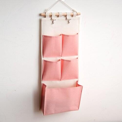 Nordic Style Closet Organizer Storage Shelf Multi-grid Hanging Organizers Wall Room Bag Household Artifacts Hook Cloths Bags