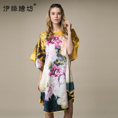 Women 100% Natural SILK Nightdress Ladies Summer Casual Sleeping Dress Sexy Intimates Summer Femme Nightwear Sexy Night gown