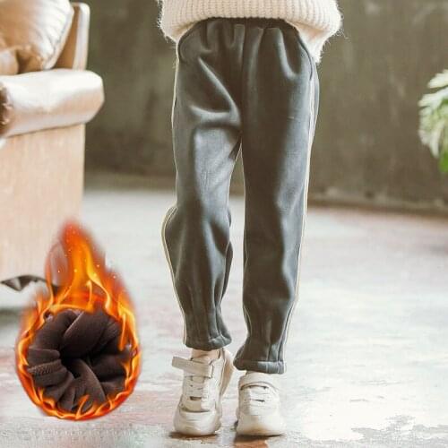 Girls Winter Thick velvet Pants Teenage Girls Pleuche Pants Thick Striped Casual Sport Pants 12 14 school Children Kids Trousers