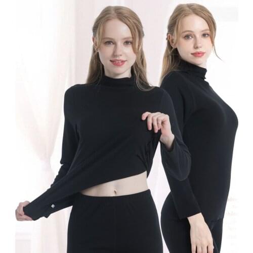 2020 double sanded napping fleece thermal underwear tops sleeves and long johns inner wear to keep warm in cold winter