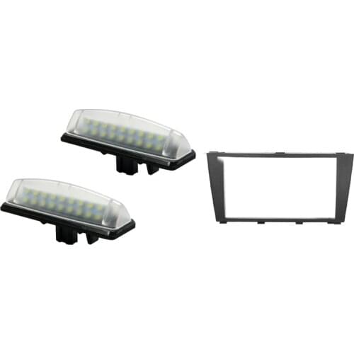 2X for Lexus Is300 Is200 Ls430 Led License Plate Lights Lamps Direct with 2Din Car Stereo Radio Fascia Panel Frame