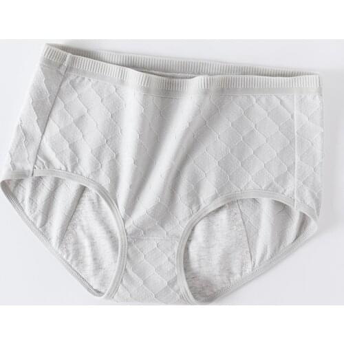 6Pcs 3-layer Leak-proof Physiological Plants Soft Fit Without Curling Briefs Mid-waist Pure Cotton Breathable Menstrual Panties