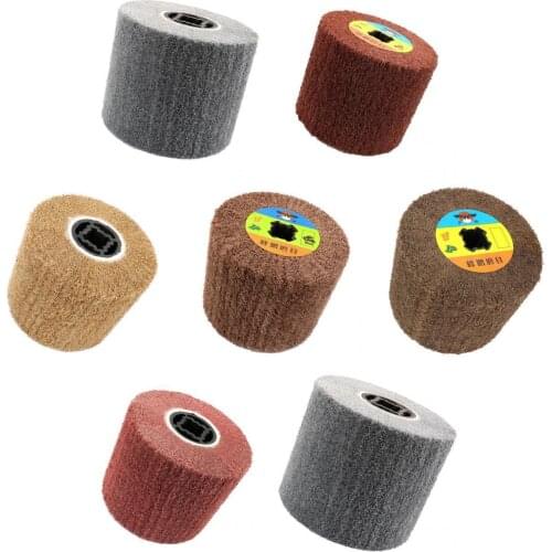 7Pcs Wire Drawing Polishing Buffing Burnishing Rubber For Polisher Sander 120mm 60-600Grit