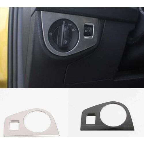 Car Detector Styling Front Head Fog Light Switch Button Trim Frame Lamp For Volkswagen VW Polo Hatchback 2019 2020 2021 2022