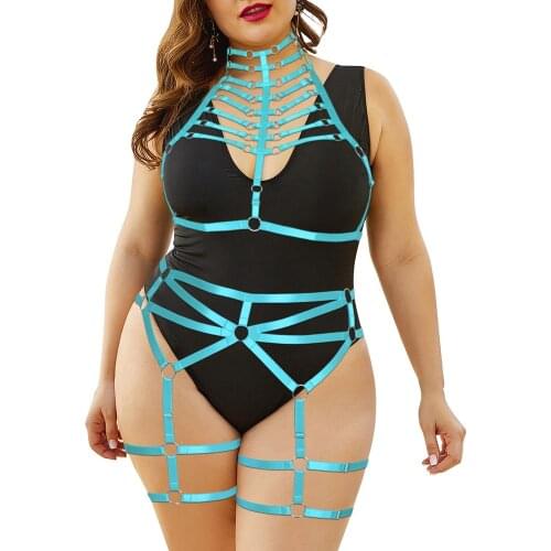 Full Body Harness Bdsm Bondage Hollow Chest Strap Sexy Goth Garter Sword belt Plus Size Lingerie Costumes Suspenders Erotic Punk