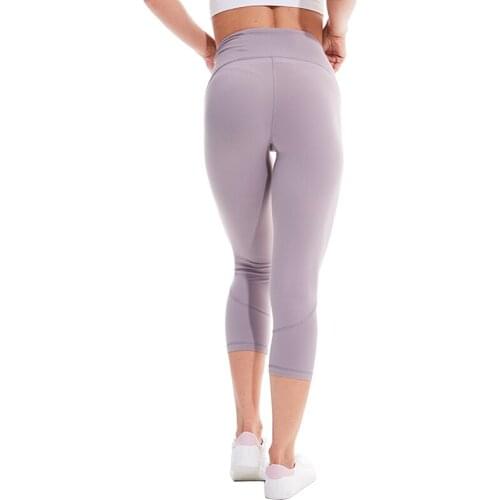 LUKITAS Yoga Pants High Waist Elasticity Quick Dry Athletic Leggings Women Running Gym Female Fitness Nylon Calf Length Pants