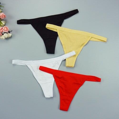 1 Piece Sexy G String Thong Panties Women Underwear Lingerie Feminina Solid Color Panty Briefs Minimalism Wholesale Briefs