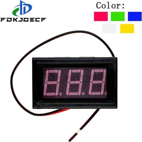 Digital Voltmeter DC 4.5V to 30V Voltage Panel Meter Red/Blue/Green/Orange/White For 6V 12V Electromobile Motorcycle Car 0.56