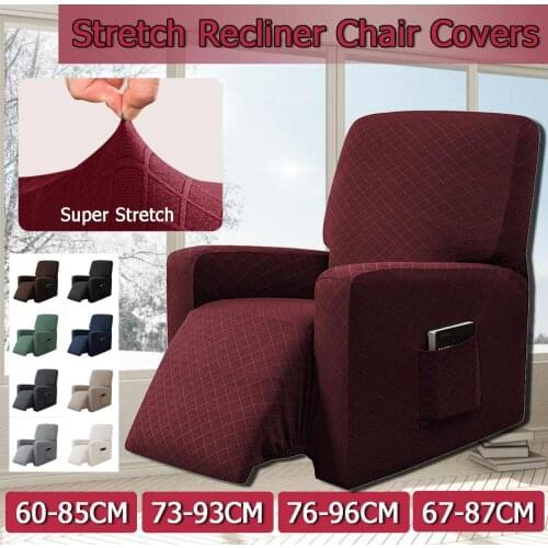 Stretch Recliner Chair Cover Elastic Armchair Sofa Chair Cover Stretch Protector Slip Cover Protector Washable Jacquard Fabric